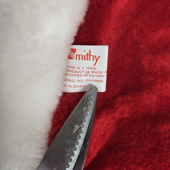 VTG Smithy 3D Plush Red Nose Reindeer Moose 27" Christmas Stocking Santa Hat - Picture 13 of 14